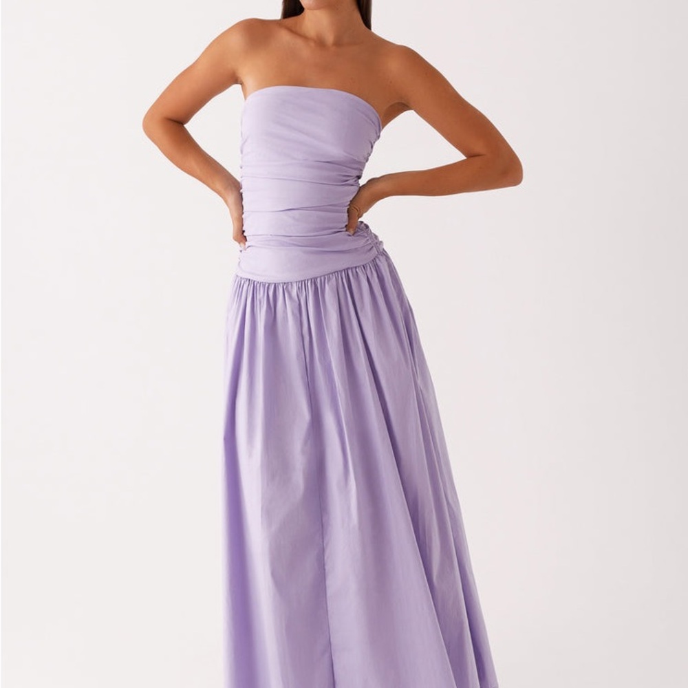 Peppermayo Purple Strapless Sundress